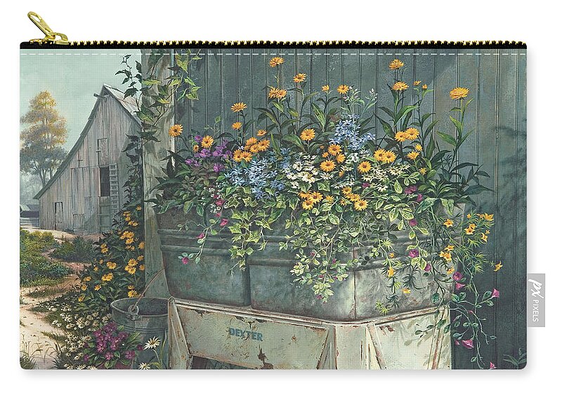 Michael Humphries Carry-all Pouch featuring the painting Hidden Treasures by Michael Humphries