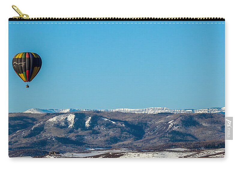 Steamboat Zip Pouch featuring the photograph High Above by Kevin Dietrich
