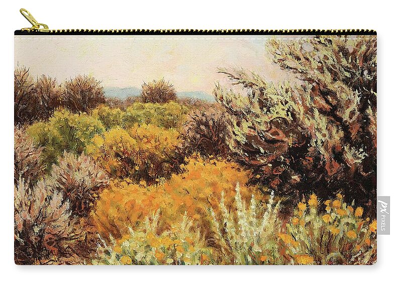 High Desert Zip Pouch featuring the painting High Desert Near Shasta by Carl Downey