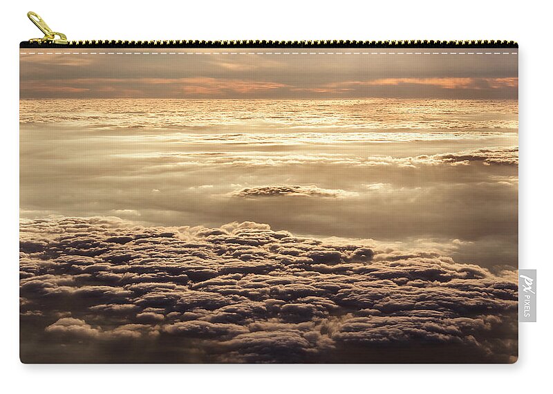 Aerial Zip Pouch featuring the photograph High End Sunset by Ramunas Bruzas