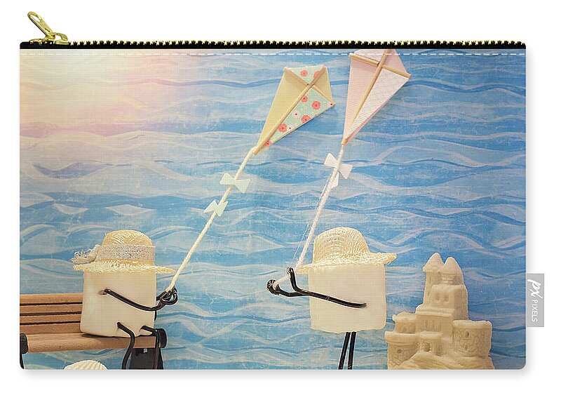 Kites Zip Pouch featuring the photograph High Fructose Kite Flying by Heather Applegate