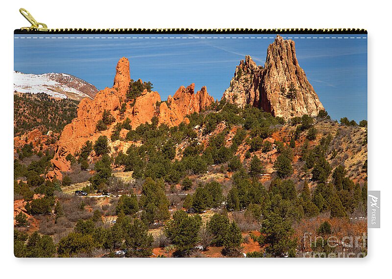  Zip Pouch featuring the photograph High Point Rock Towers by Adam Jewell