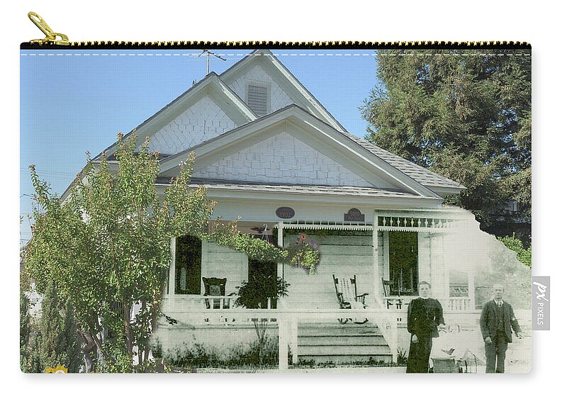 5010 High Street Zip Pouch featuring the photograph High Street House by Jim Thompson