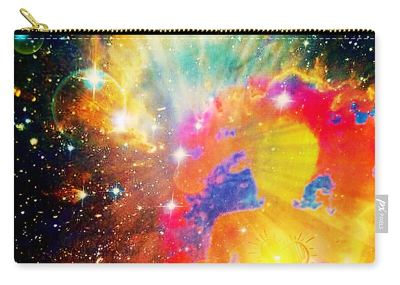 Sky Zip Pouch featuring the digital art Higher Perspective by Christine Paris