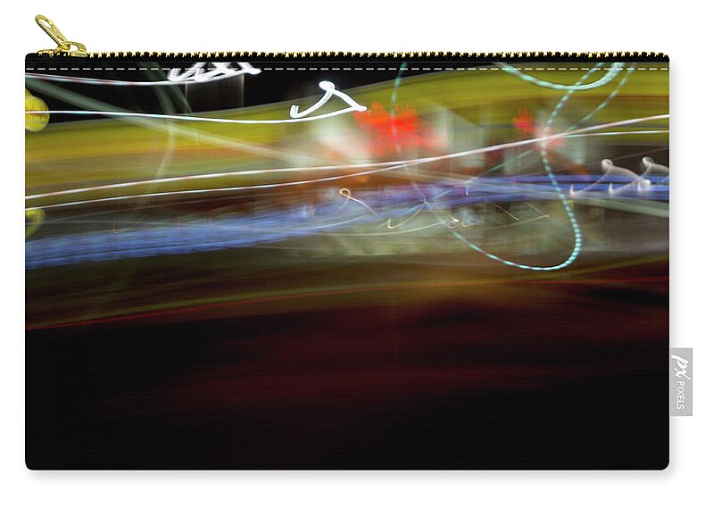 Abstract Zip Pouch featuring the photograph Highway Lights by Greg and Chrystal Mimbs