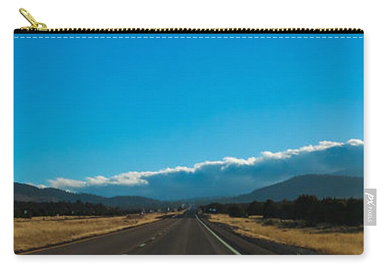 Arizona Zip Pouch featuring the photograph Highway to Flagstaff by Ed Gleichman