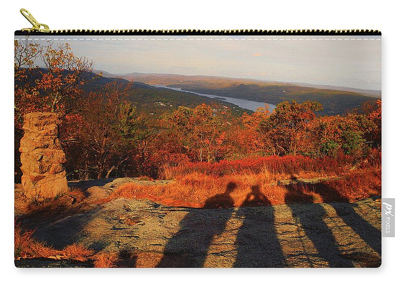 Hikers On The At Zip Pouch featuring the photograph Hikers on the AT by Raymond Salani III