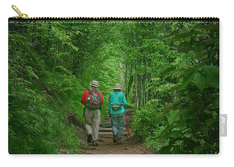 Great Smoky Mountains Zip Pouch featuring the photograph Hiking - Appalachian Trail by Nikolyn McDonald