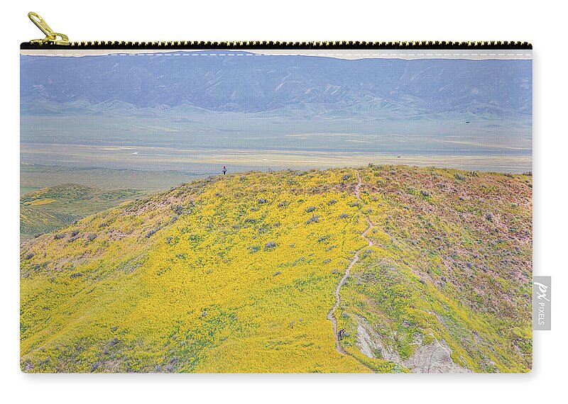 California Zip Pouch featuring the photograph Hiking the Temblor by Marc Crumpler