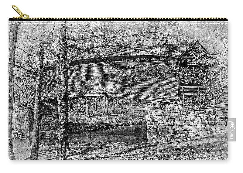Humpback Zip Pouch featuring the photograph Historic Bridge by James Woody