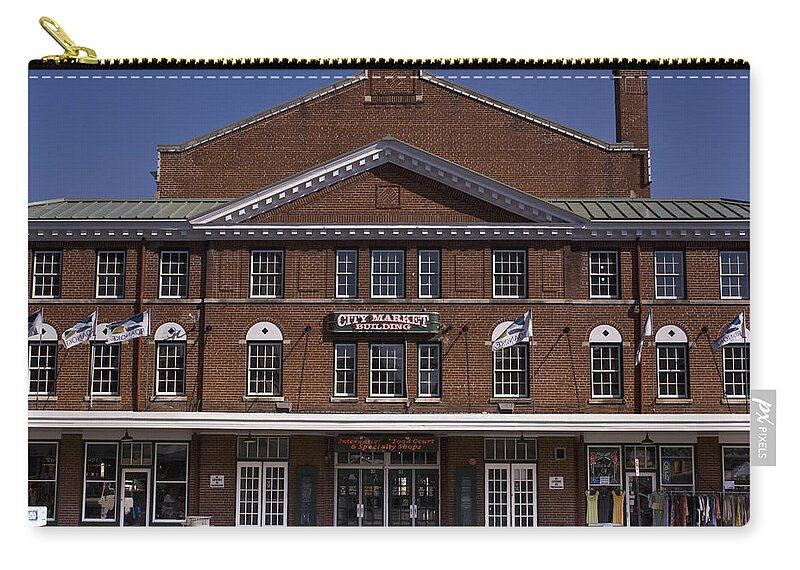 Historic Zip Pouch featuring the photograph Historic Roanoke City Market Building by Teresa Mucha