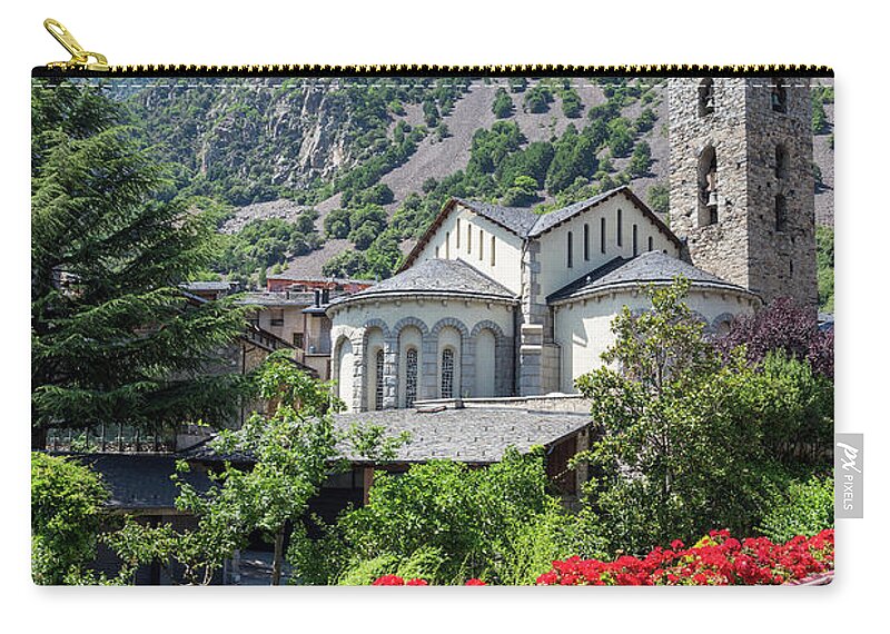 Andorra Zip Pouch featuring the photograph Historic town of Andorra La Vella by GoodMood Art