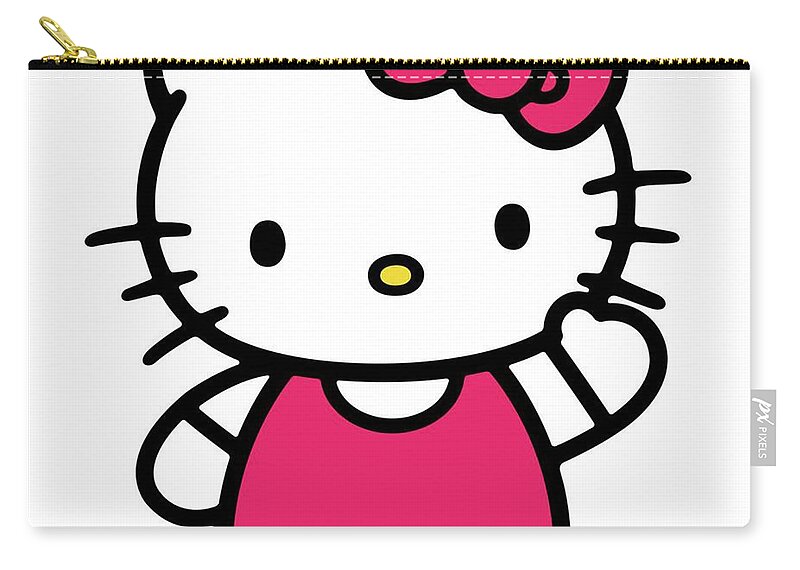  Zip Pouch featuring the digital art Hkitty by David Lane