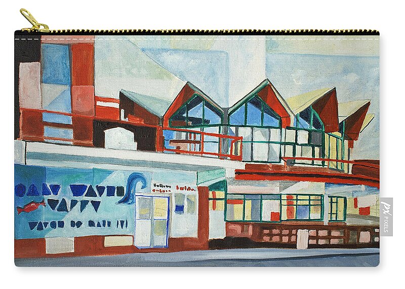 Asbury Art Carry-all Pouch featuring the painting HoJo's Abstracted by Patricia Arroyo