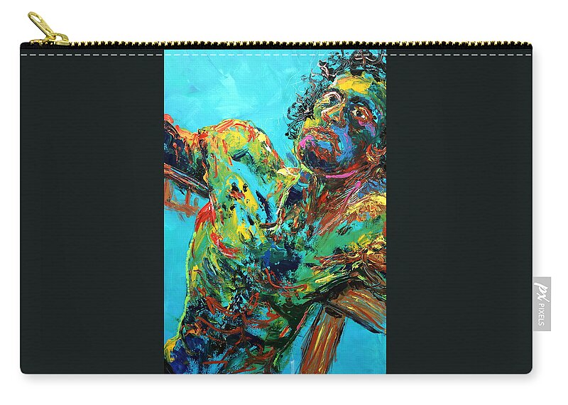 Portraits Carry-all Pouch featuring the painting Holding On by Madeleine Shulman