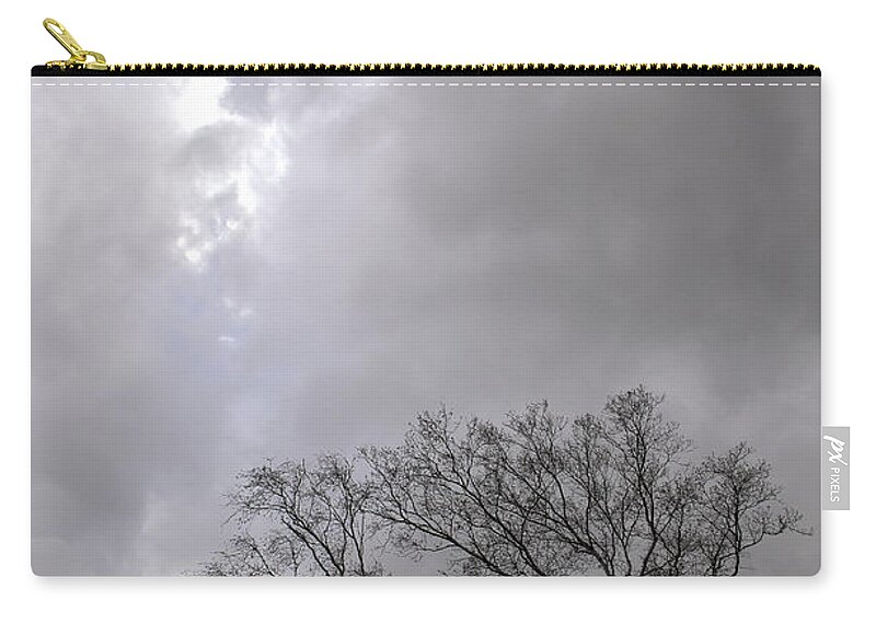 Birch Zip Pouch featuring the photograph Hole In The Sky by Steve L'Italien
