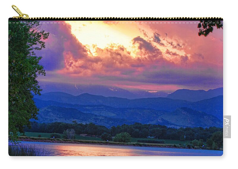 Sunsets Zip Pouch featuring the photograph Hole in the Sky Sunset by James BO Insogna