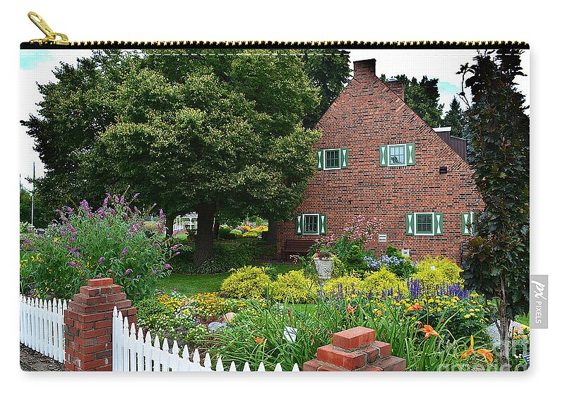 English Garden Zip Pouch featuring the photograph Holland English Garden by Amy Lucid