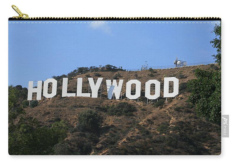 Hollywood Zip Pouch featuring the photograph Hollywood by Marna Edwards Flavell