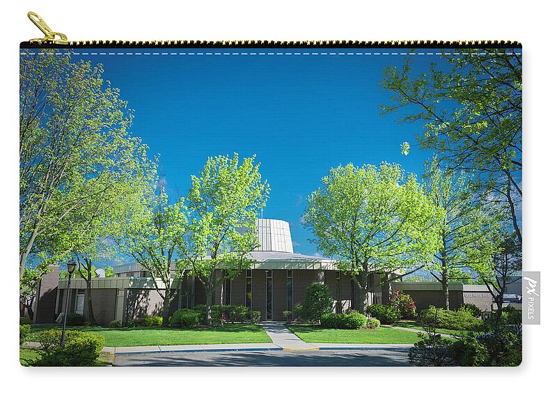 Landscape Photo Of Holy Child Church Staten Island Zip Pouch featuring the photograph Holy Child Church by Kenneth Cole