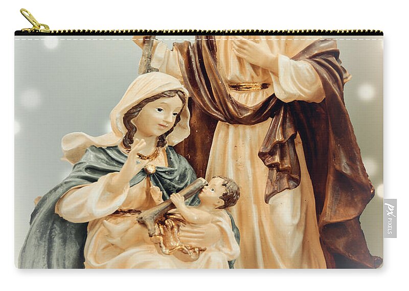 Greeting Card Zip Pouch featuring the photograph Holy Night by Leticia Latocki