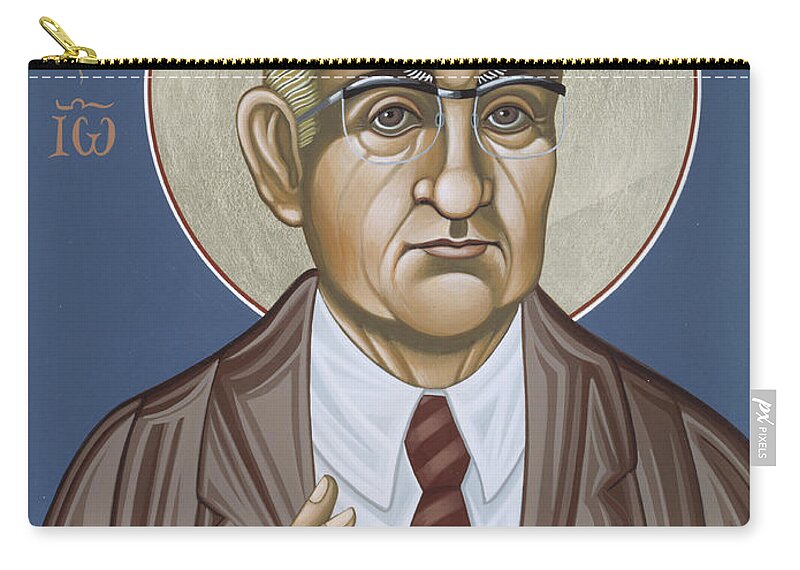 Holy Theologian Hans Urs Von Balthasar Carry-all Pouch featuring the painting Holy Theologian Hans Urs von Balthasar 110 by William Hart McNichols