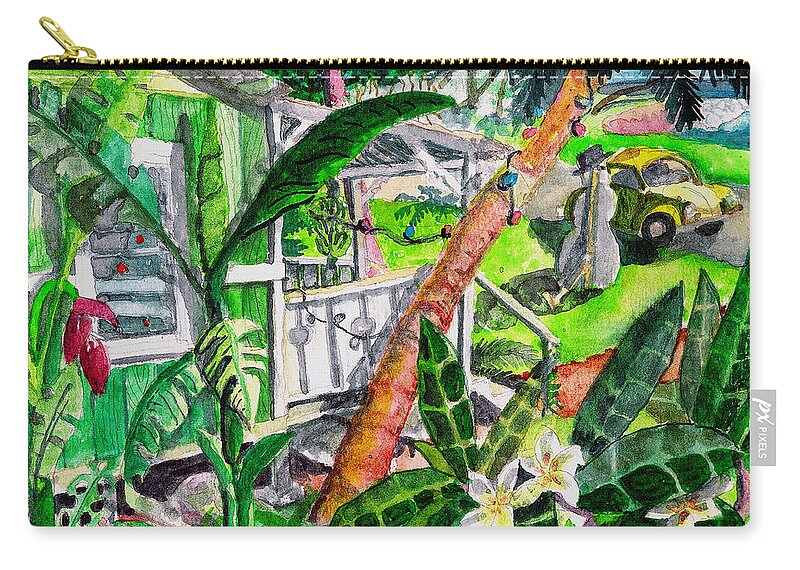 Christmas Zip Pouch featuring the painting Home for the Holidays by Eric Samuelson