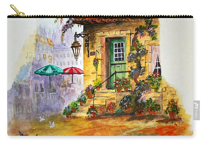 House Zip Pouch featuring the painting Home by Julie Lueders 