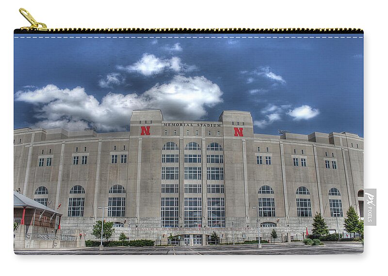 Nebraska Zip Pouch featuring the photograph Home of the Huskers by J Laughlin