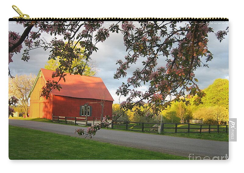 Barn Zip Pouch featuring the photograph Home on the Farm by Charlotte Blanchard