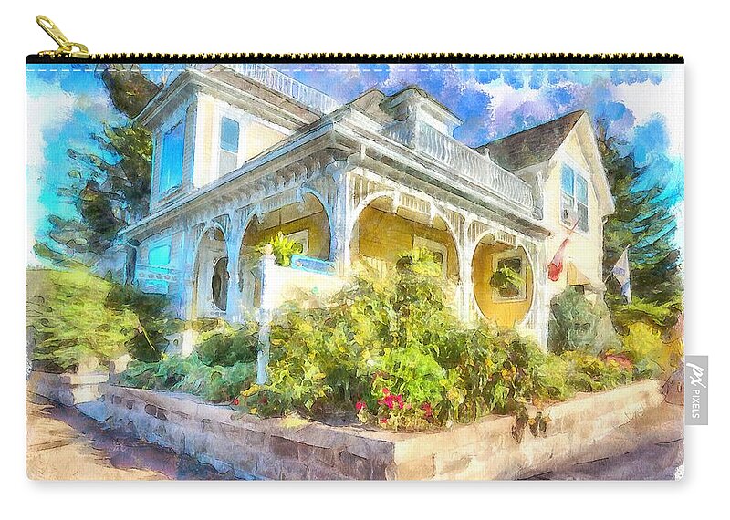 House Zip Pouch featuring the digital art Home,Sweet Home by Eva Lechner