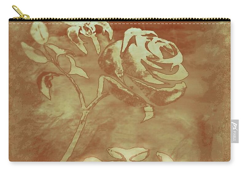 Photograph Zip Pouch featuring the digital art Honey Rose I by Delynn Addams