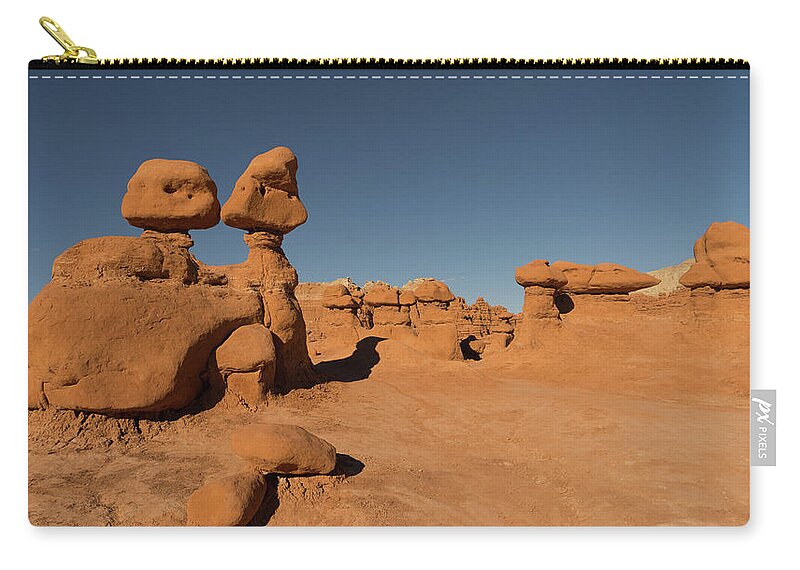 Utah Zip Pouch featuring the photograph Hoodoo Buddies Goblin Valley State Park Utah by Lawrence S Richardson Jr