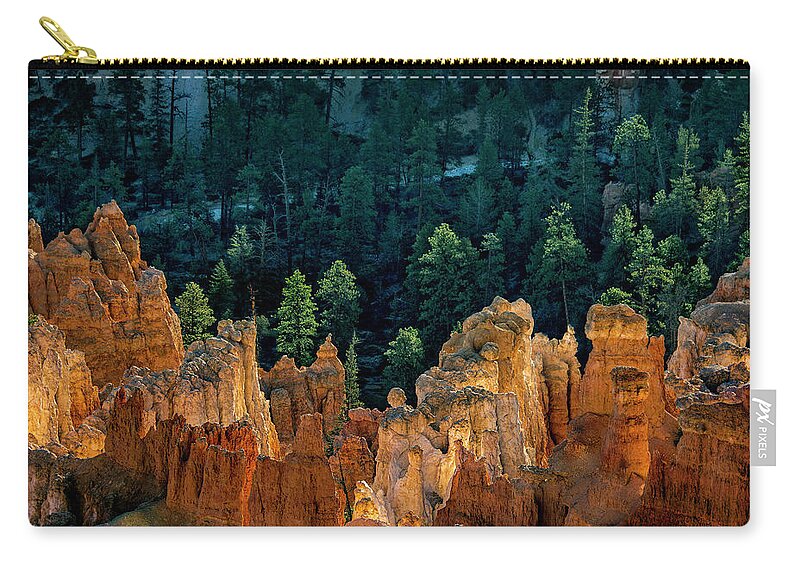 Utah Zip Pouch featuring the photograph Hoodoos at Daybreak at Bryce Canyon National Park by Phil Cardamone