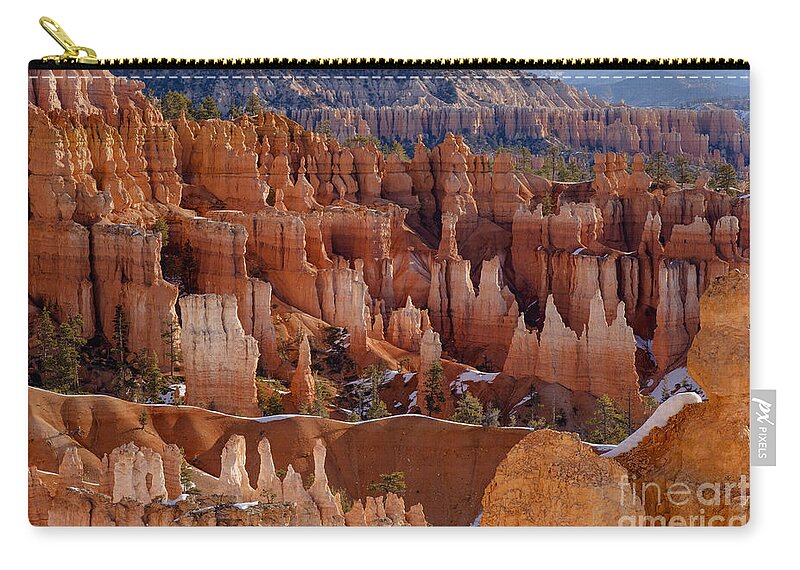 Bryce Canyon Zip Pouch featuring the photograph Hoodoos in Morning Light by Jennifer Magallon