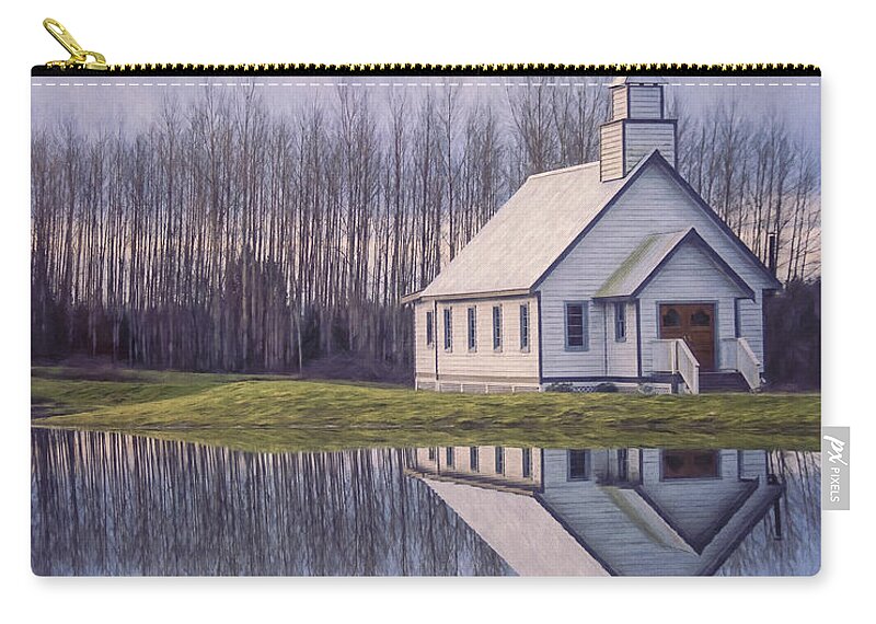 Hope Is A Thing With Feathers Zip Pouch featuring the painting Hope Is A Thing With Feathers - Inspirational Art by Jordan Blackstone