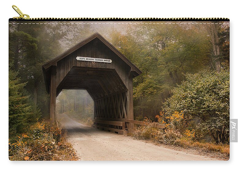 Bridge Zip Pouch featuring the photograph Hope Meadow by Robin-Lee Vieira