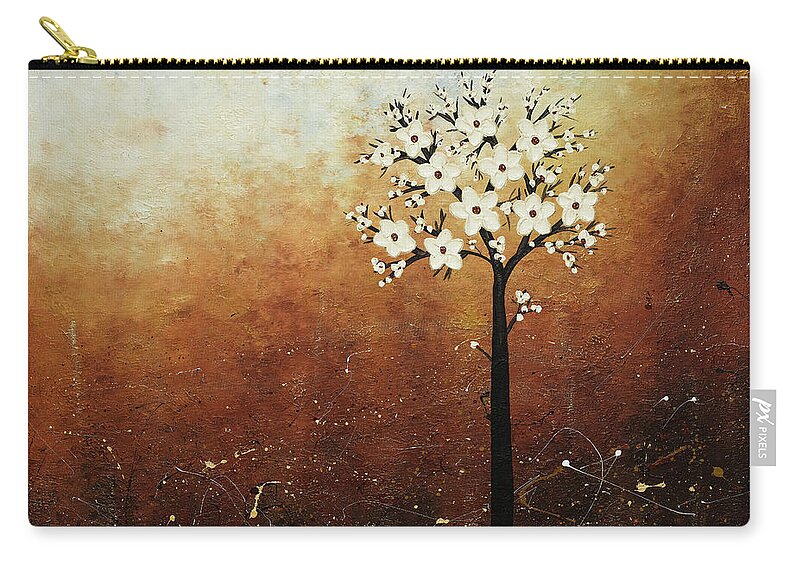 Tree Zip Pouch featuring the painting Hope on the Horizon by Carmen Guedez