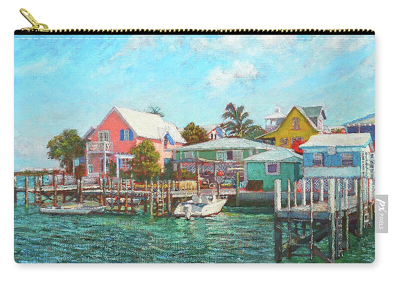 Hope Town Carry-all Pouch featuring the painting Hope Town By The Sea by Ritchie Eyma