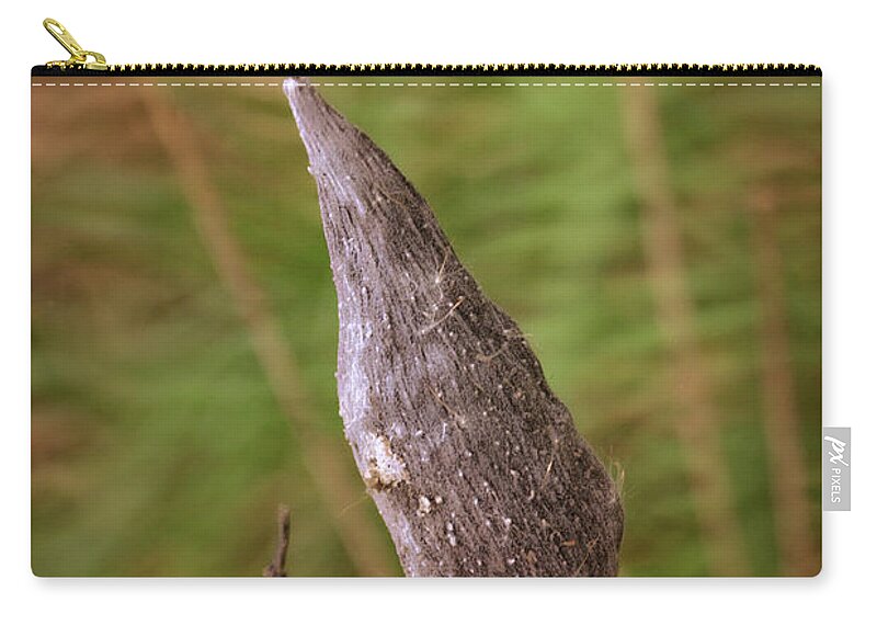 2016 Horicon Marsh In November Zip Pouch featuring the photograph Horicon Marsh - Milkweed by Mary Machare