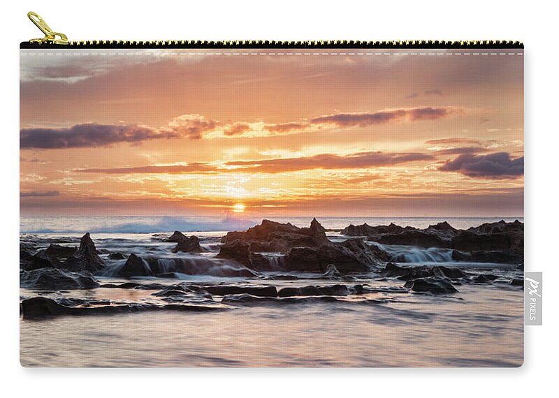 Paradise Cove Zip Pouch featuring the photograph Horizon in Paradise by Heather Applegate