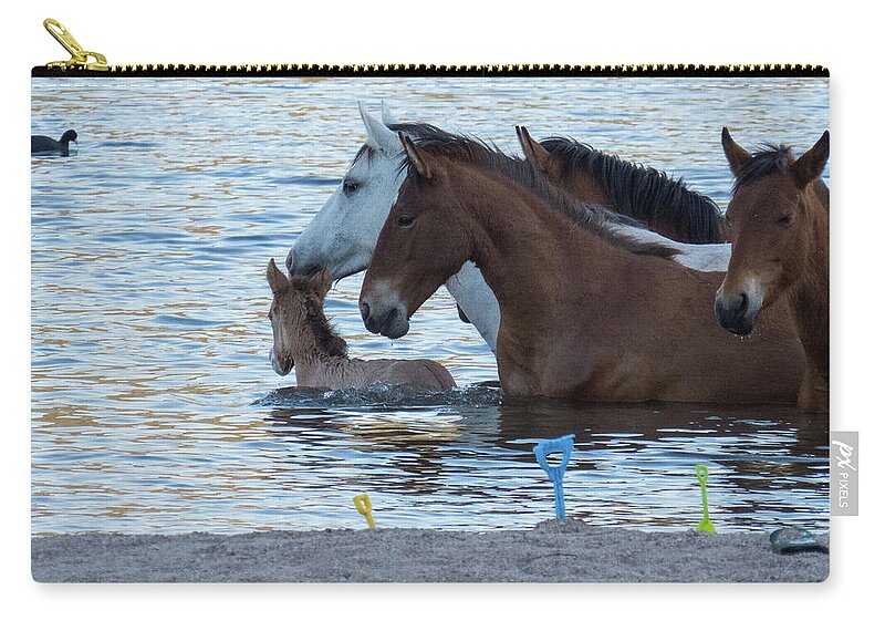 Horse Zip Pouch featuring the photograph Horse 6 by Christy Garavetto