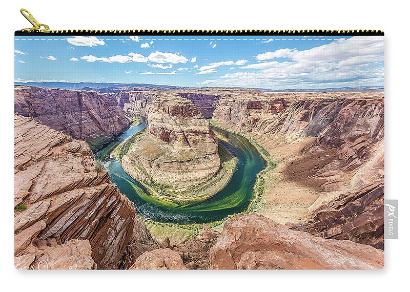Horseshoe Bend Carry-all Pouch featuring the photograph Horseshoe Bend by Mark Joseph