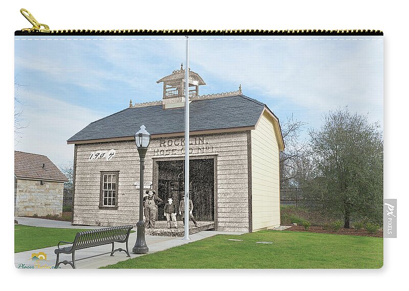 Churches Zip Pouch featuring the photograph Hose Company Number 1 by Jim Thompson