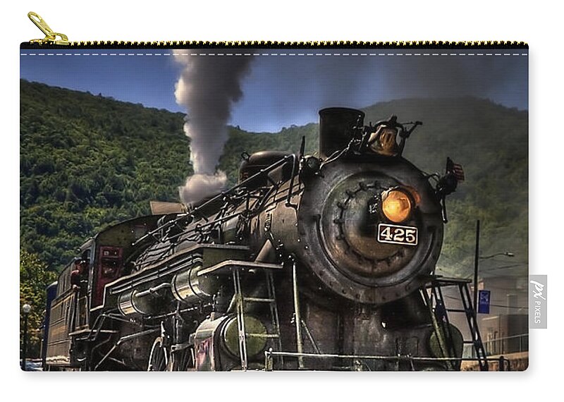 Jim Thorpe Zip Pouch featuring the photograph Hot and Steamy by Evelina Kremsdorf