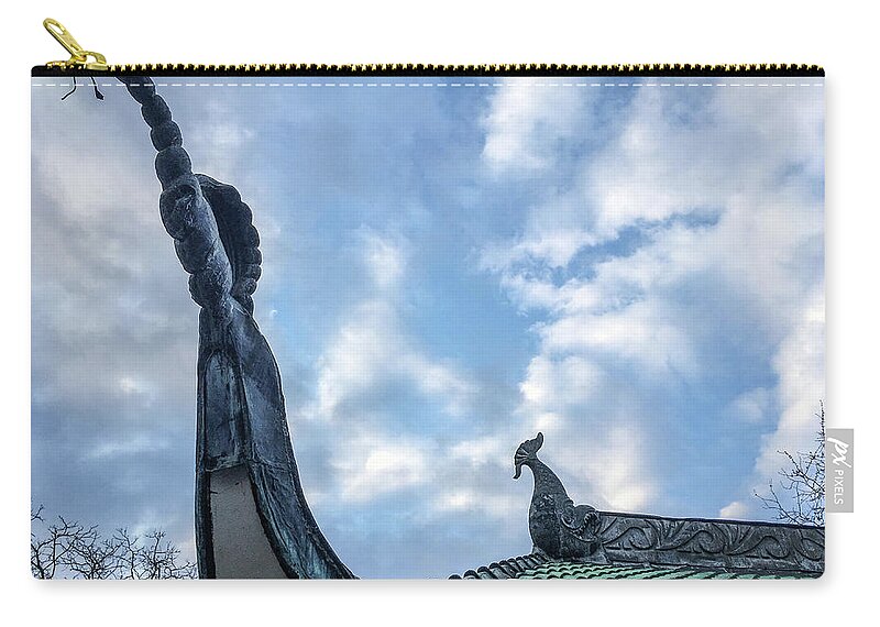 Roof Zip Pouch featuring the photograph Hot Dog Temple by Lynellen Nielsen