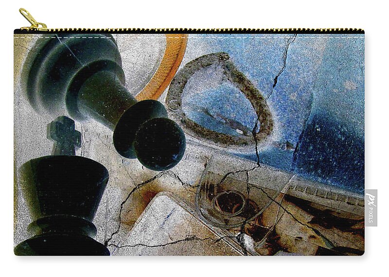 Rubble Zip Pouch featuring the photograph Hour of Defeat by Char Szabo-Perricelli