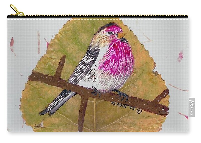 Wildlife Zip Pouch featuring the painting House Finch by Ralph Root
