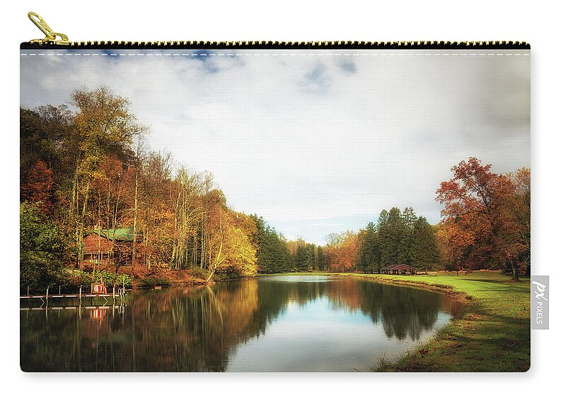 House Zip Pouch featuring the photograph House on the Lake II by Tom Mc Nemar