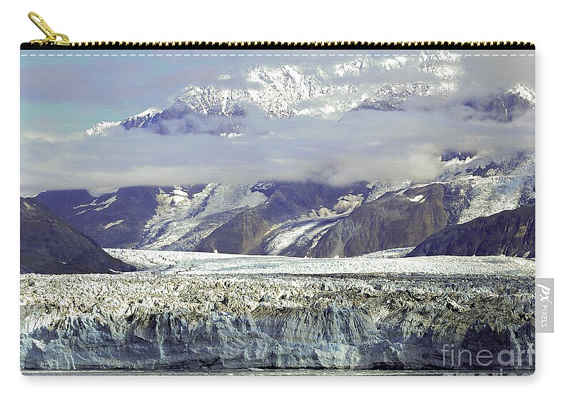 Hubbard Glacier Zip Pouch featuring the photograph Hubbard Glacier by Gary Beeler
